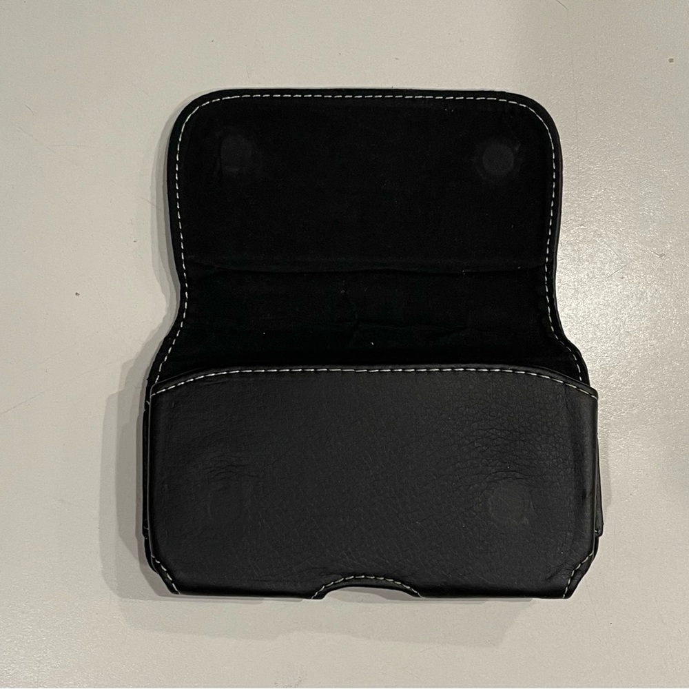Leather Device Holder with Belt Clip